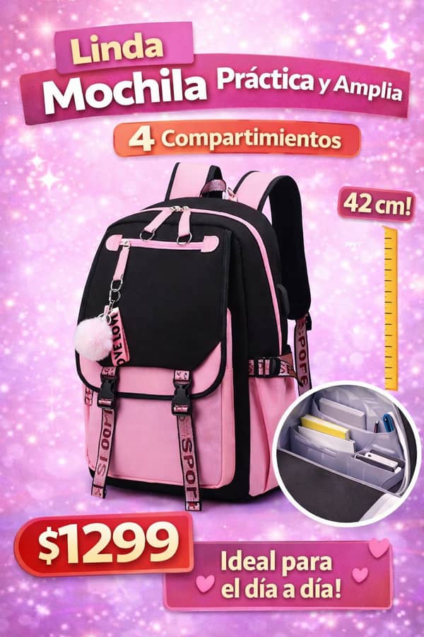 Mochila impermeable 4 compartimientos 42x28